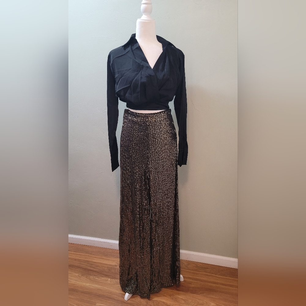 Elegant Black and Gold Women's Skirt